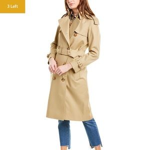 Burberry Archive-Print Gabardine Trench Coat